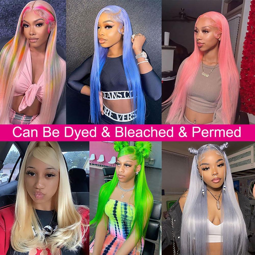 MSTOXIC 613 Frontal Straight 13x6 Transparent HD Lace Frontal Closure 12A Brazilian Virgin Remy Hair Free Part Ear to Ear Blonde Frontal Human Hair For Women Pre Plucked With Baby Hair 150% 20 Inch