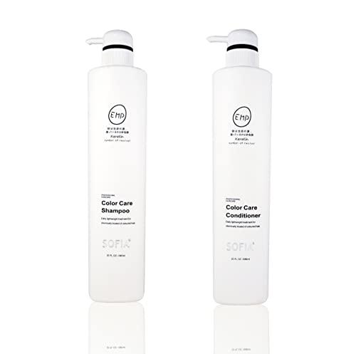 Sofia ODE SOFIA Color Care Shampoo and Conditioner,for women, men and teens, used for chemically treated of coloured hair and all hair types, 23Fl OZ, 680ml (Set of Shampoo and Conditioner)