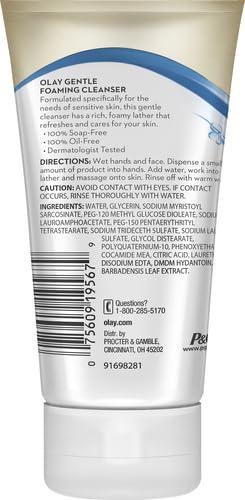Olay Olay Gentle Clean Foaming Face Cleanser for Sensitive Skin Tube, 5.0 oz