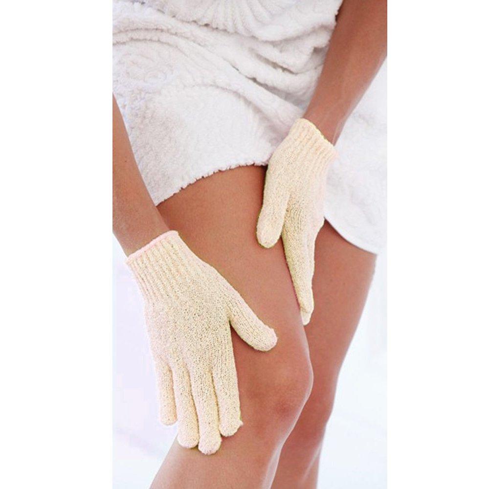 AllTopBargains 2 Pairs Heavy Exfoliating Gloves Body Scrubber Bath Shower Scrub Exfoliator Exfoliate Sponge Loofah Washcloth Mitt for Men Women Dead Skin Remover Mit Wash Skin Spa Bath Gloves Massage Loofah
