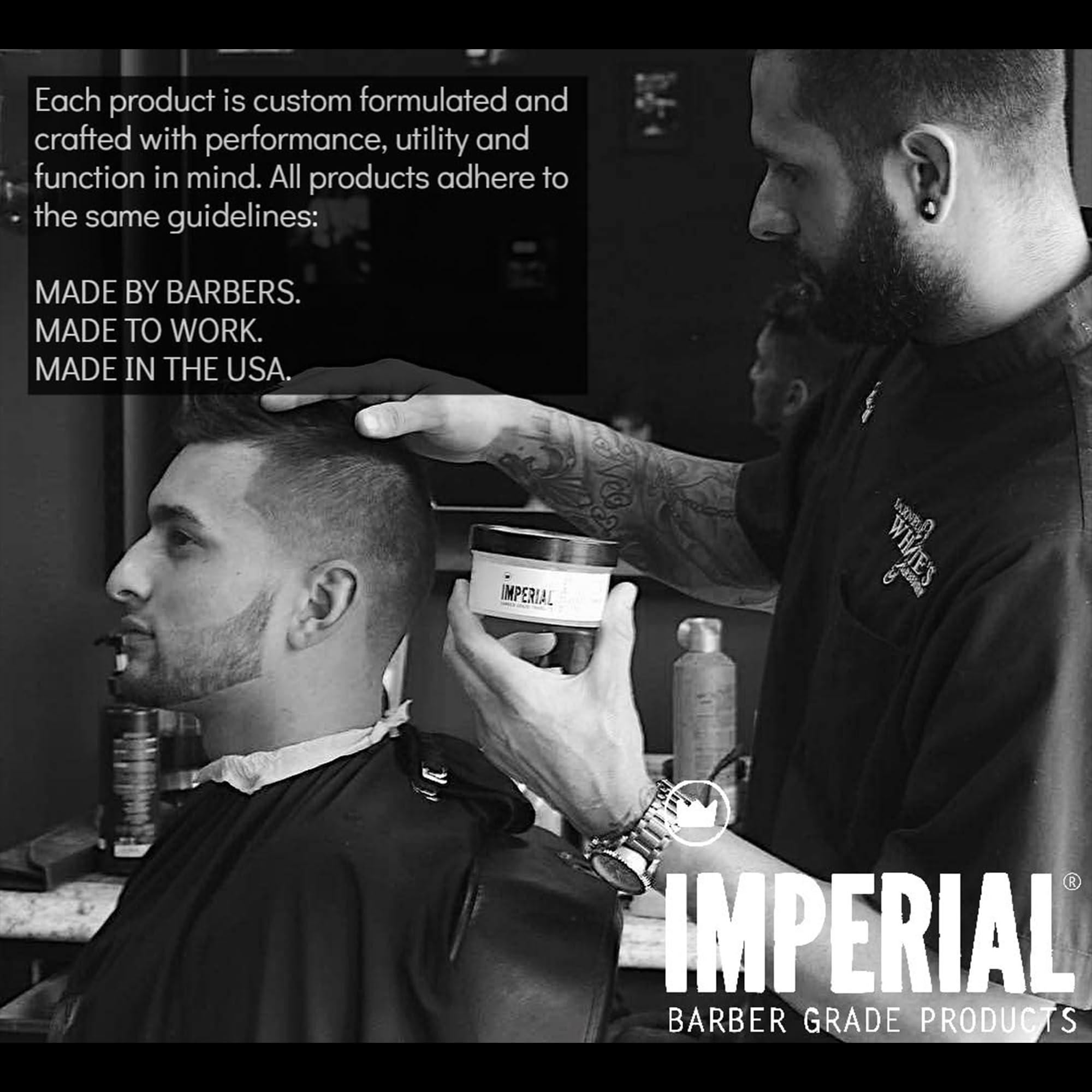 Imperial Barber Imperial Barber Grade Gel Pomade - All Day Strong Hold, No Flaking, Water Based, Reactivatable - Natural Men\'s Hair Styling Product 12oz