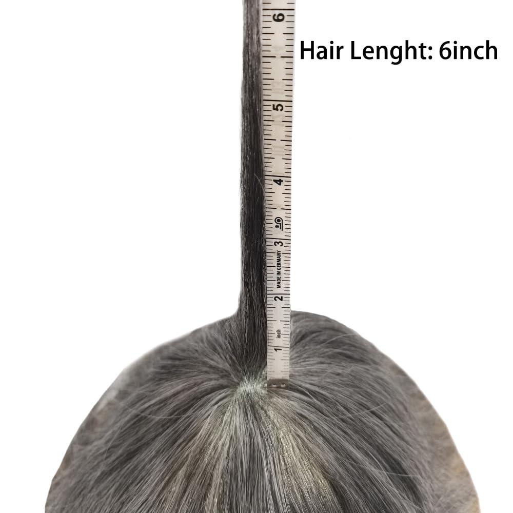 Generic Toupee For Men Swiss Lace Hair System Men Hair Pieces Real Human Hair Units Lace Front Mens ToupeeHair Replacement Natural HairlineMen Hair Systems8\"X10\"-100%Density2# Darkest Brown+70% Sythetic Grey
