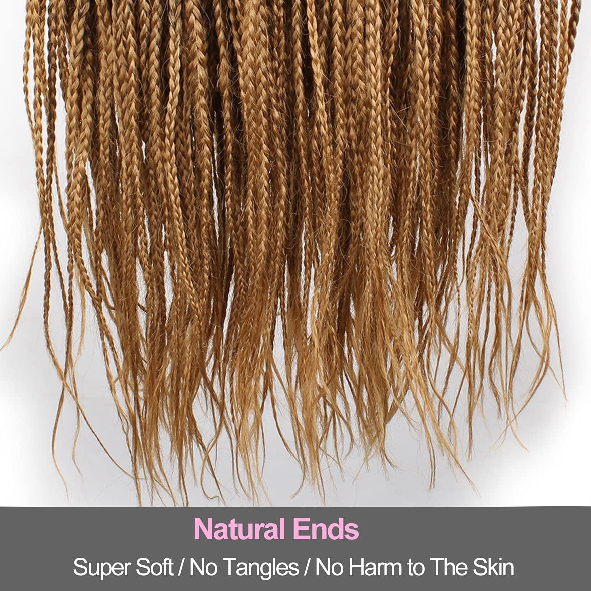 Union Beauty Unionbeauty 8 Packs Ombre Knotless Box Braids Crochet Hair 30 Inch Medium Box Braid Hair For Black Woman Pre-Looped Crotchet Box Braids Heat Resistant Fiber Hair Soft Braids 18Strands/Pack T27#