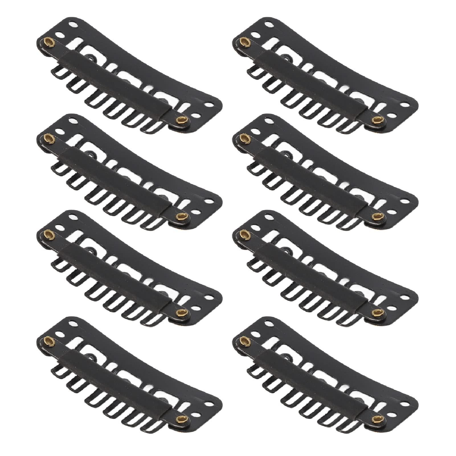 NSXAYIWE Hair Extension Clips, 100Pcs 6 Teeth U Shape Wig Clips, Stainless Steel Extension Hair Clips, Wig Clips Compatiable for Wigs, Hair Braiding