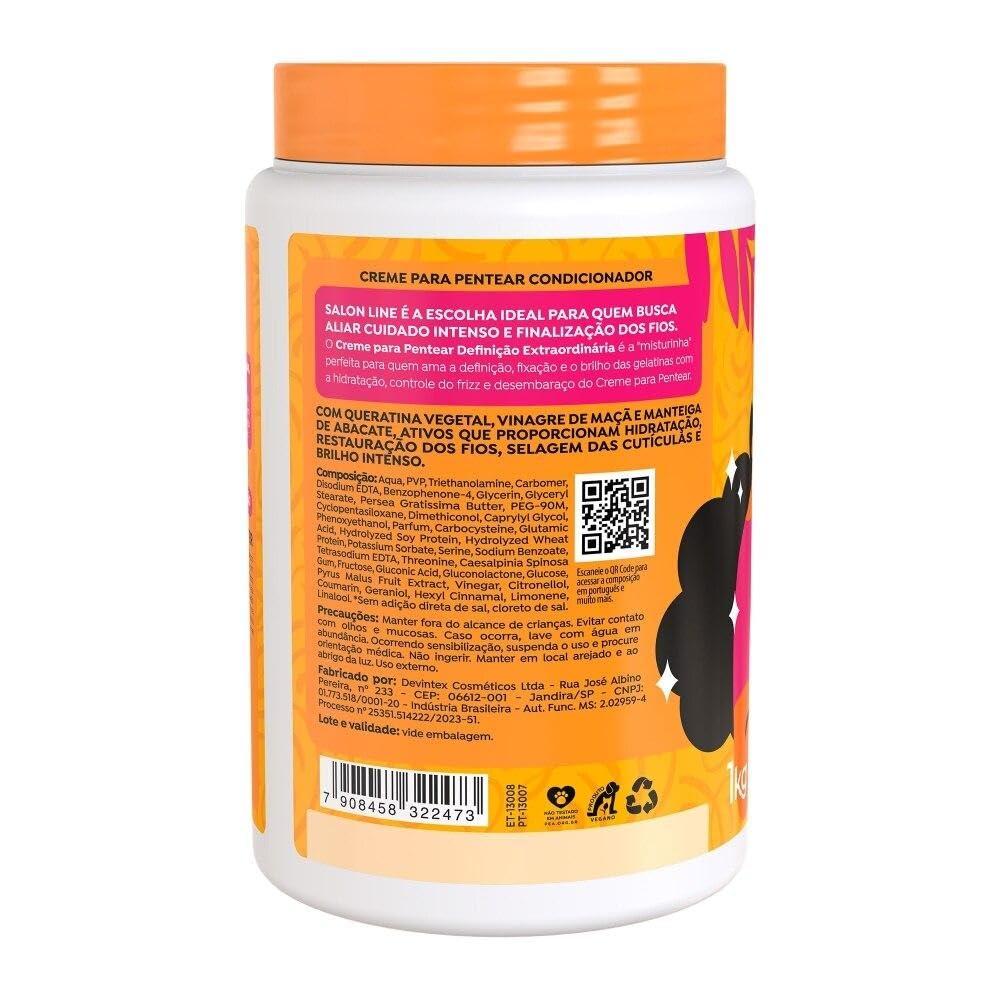 Salon Line Salon Line - Linha Creme para Pentear - Gelatina Definicao Extraordinaria 1000 Gr - (Combing Cream - Extraordinary Definition Gelatin Net 35.27 Oz)