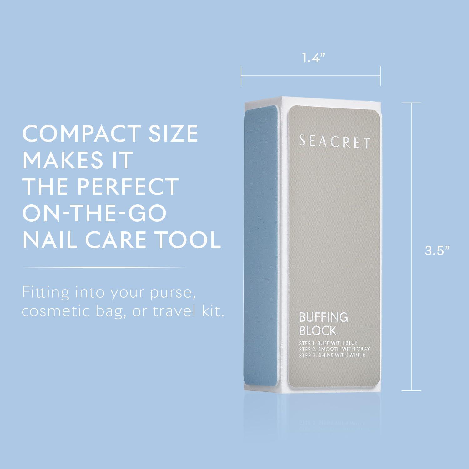 SEACRET SEACRET - Professional Nail Buffing Block. 3 Ways Buffing Block The Secret for Shiny Nails. Manicure & Pedicure - Pack of 2