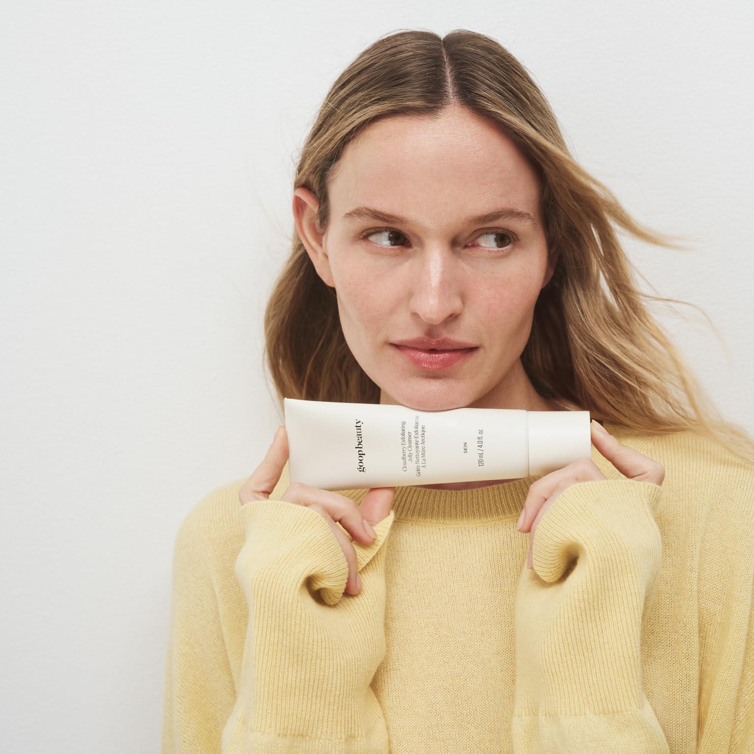 goop goop Beauty Exfoliating Jelly Cleanser | Face Wash to Cleanse, Smooth, & Brighten Skin | Light Citrusy-Vetiver Scent | 4 fl oz | Paraben and Silicone Free