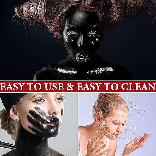 DuoZeng 3 Pcs Makeup Clown Eye Black Stick for Baseball/Football/Softball/Sports,Eye Black Face Body Paint Stick Cream-Blendable Eyeblack Stick Halloween SFX Cosplay Goth Makeup(Black)
