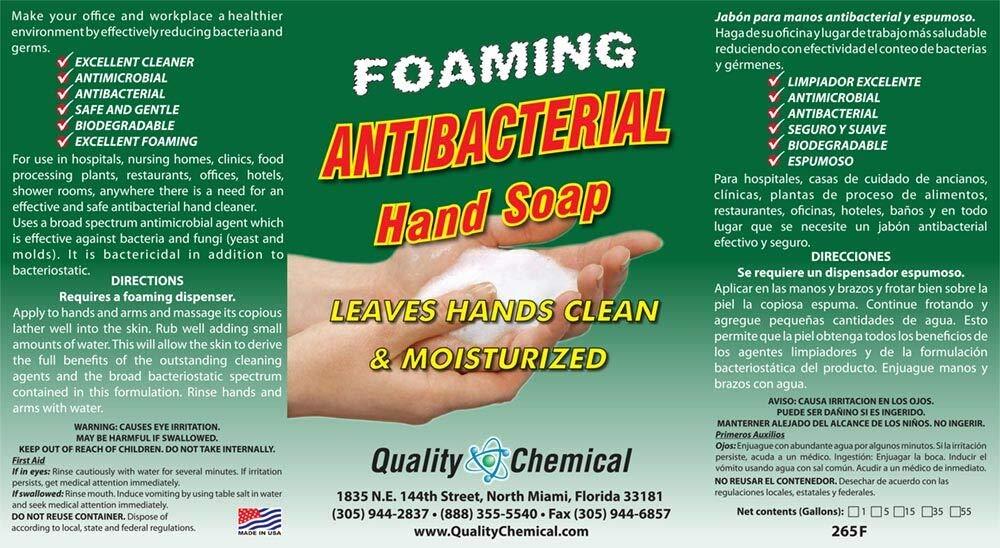 Quality Chemical Quality Chemical Antibacterial Liquid Foaming Hand Soap Refill - Antibacterial Hand Soap Refill, Refill Soap for Handwashing and Sanitizing 128 oz (Pack of 4)