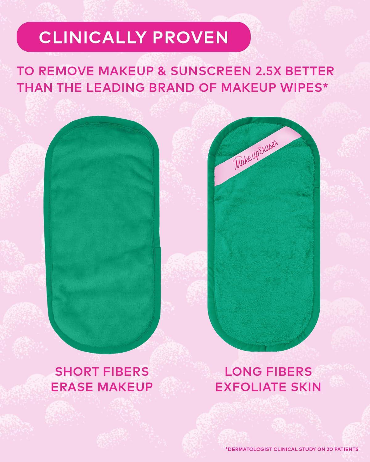 Makeup Eraser The Original MakeUp Eraser PRO, Effortlessly Remove All Makeup Using Only Water, Including Waterproof Mascara, Eyeliner, Foundation, Lipstick, Sunscreen, and More! Green, 1ct.