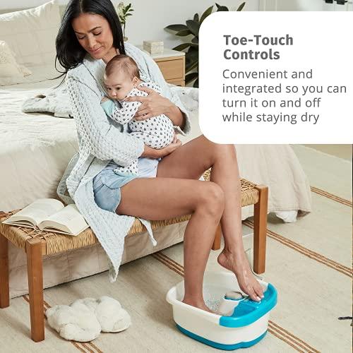 Homedics HoMedics Bubble Mate Foot Spa, Toe Touch Controlled Foot Bath with Invigorating Bubbles and Splash Proof, Raised Massage nodes and Removable Pumice Stone
