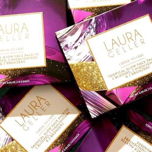 LAURA GELLER NEW YORK LAURA GELLER NEW YORK Cheek to Chic Tropical Glow Baked Face Palette | Includes 2 Blushes, 2 Bronzers and 2 Radiant Highlighters