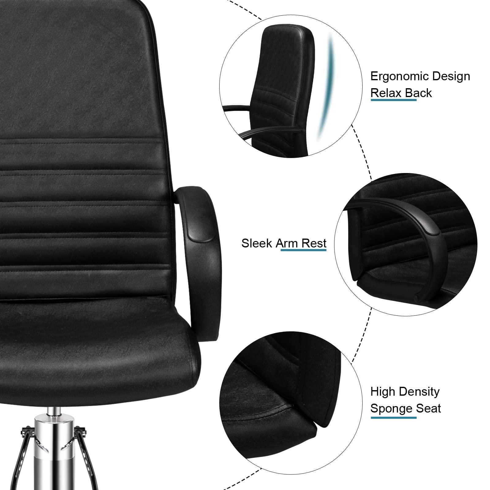 OmySalon OmySalon Pedicure Chair with Stool & Bubble Massage Foot Bath, Hydraulic Pedi Chair for Nail Tech, Beauty Spa Salon Unit Station Technician Supplies