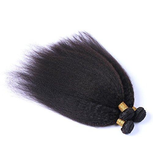 Tony beauty hair Tony Beauty Hair 7A Yaki Straight Human Hair Weave 3Pcs Lot Italian Coarse Hair 100G/Set 100% Brazilian Virgin Hair Extensions(14" 16" 18")