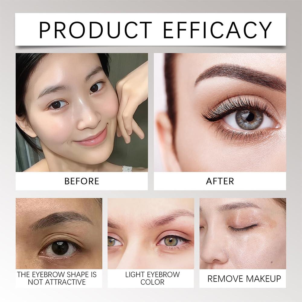 YCQPET Liftique Brow Brush,Liquid Eyebrow Brush,Brow-Fection Angled Brush & Dip Liquid Eyebrow Gel, Long Lasting Waterproof Eyebrow Pencils,Multi-Purpose Non-Smudged Eyebrow Pen (Light Brown)