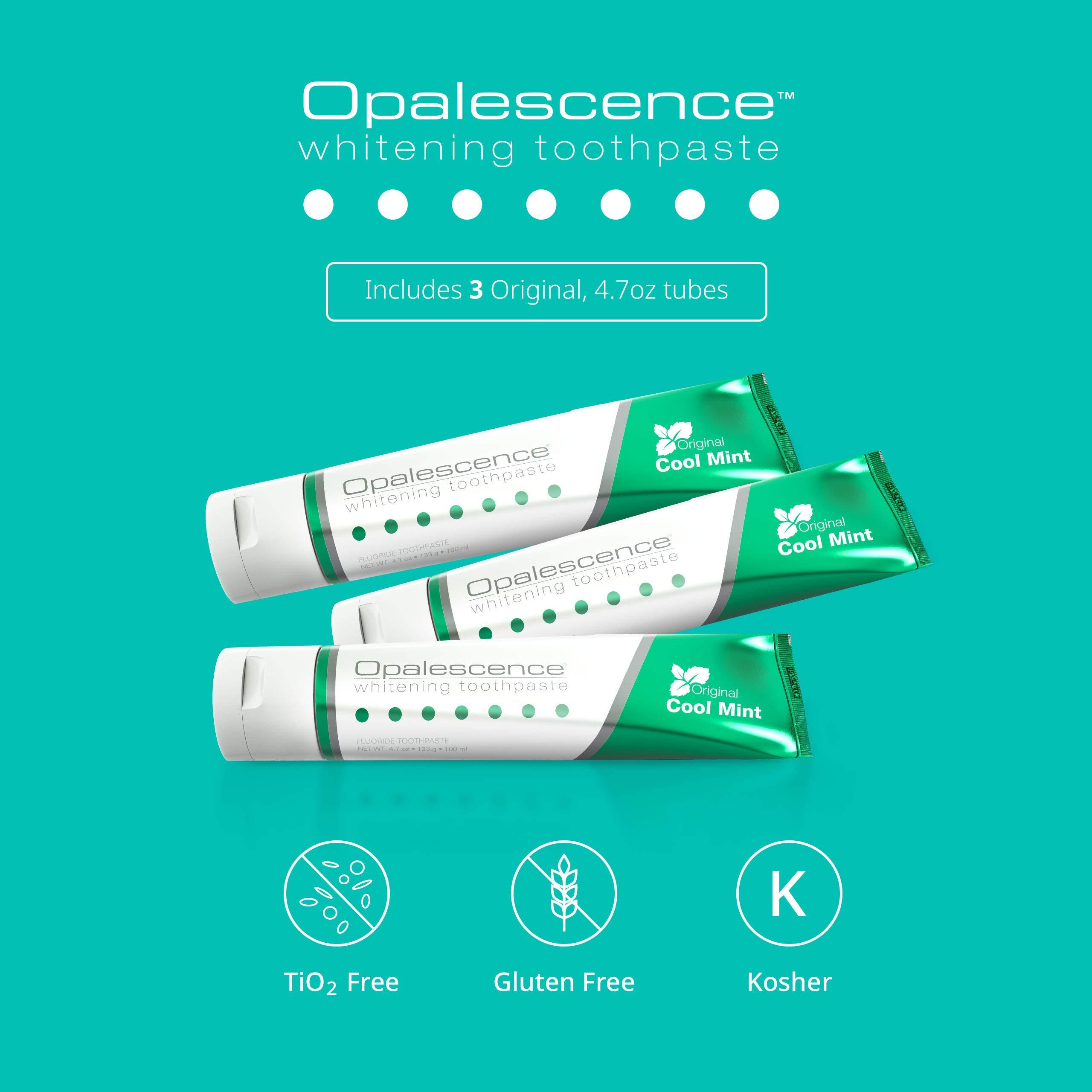 Opalescence Opalescence Whitening Toothpaste Original Formula (Pack of 3) - Oral Care, Mint Flavor, Gluten Free - 4.7 Ounce - TP-5166-3