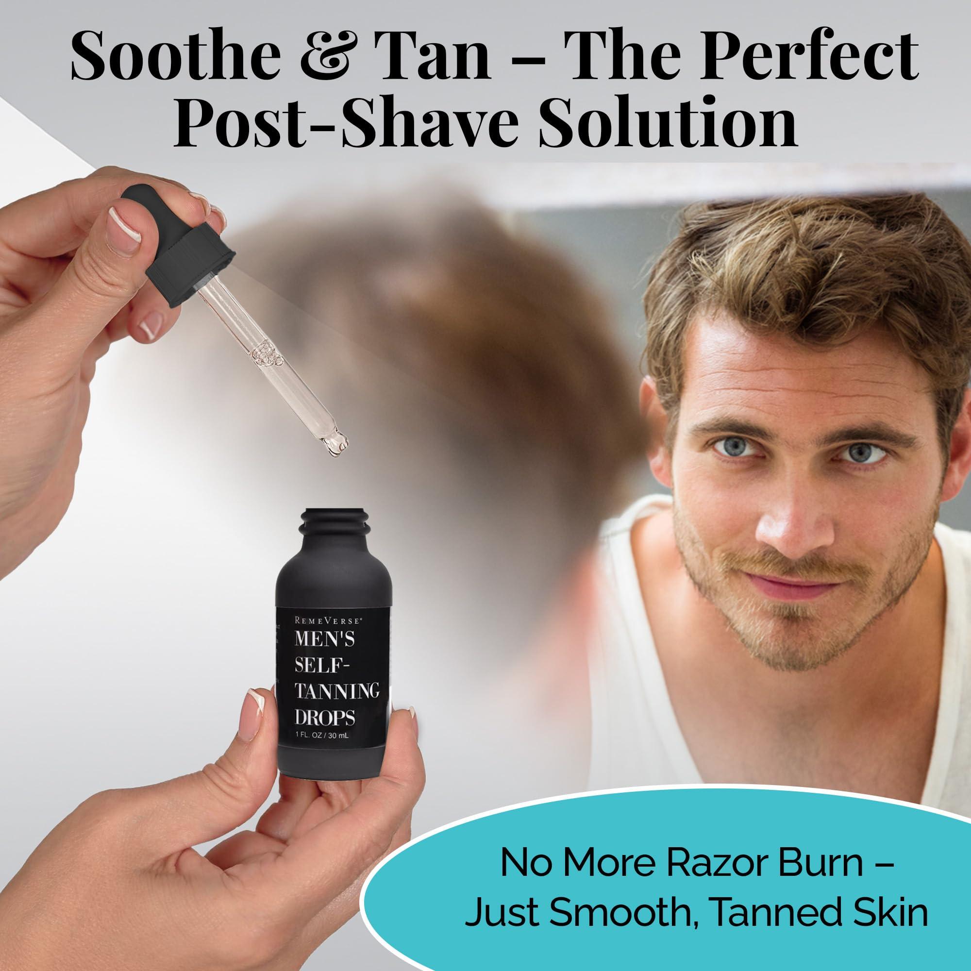RemeVerse Men’s Self-Tanning Drops by RemeVerse: Sunless Tanner Formulated for Men to Achieve Natural-Looking Color & Even Skin Tone, 1 FL OZ.
