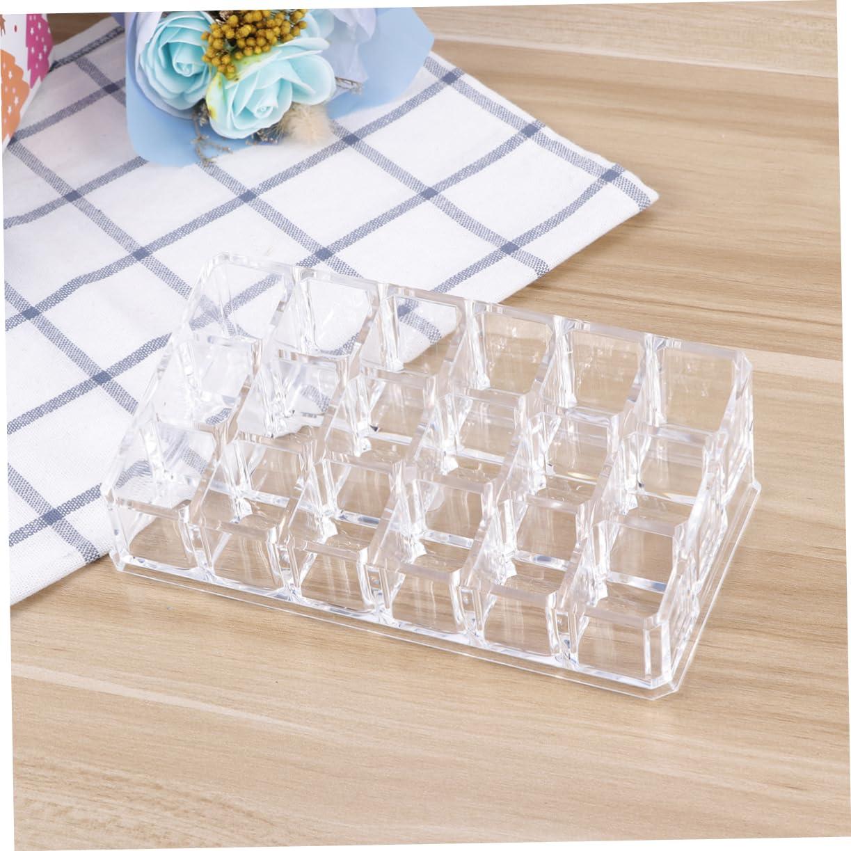 Mikinona Mikinona Acrylic Lipstick Organizer Display 18 Slots Makeup Lipstick Stand Makeup Storage Organizer Display Case for Cosmetics