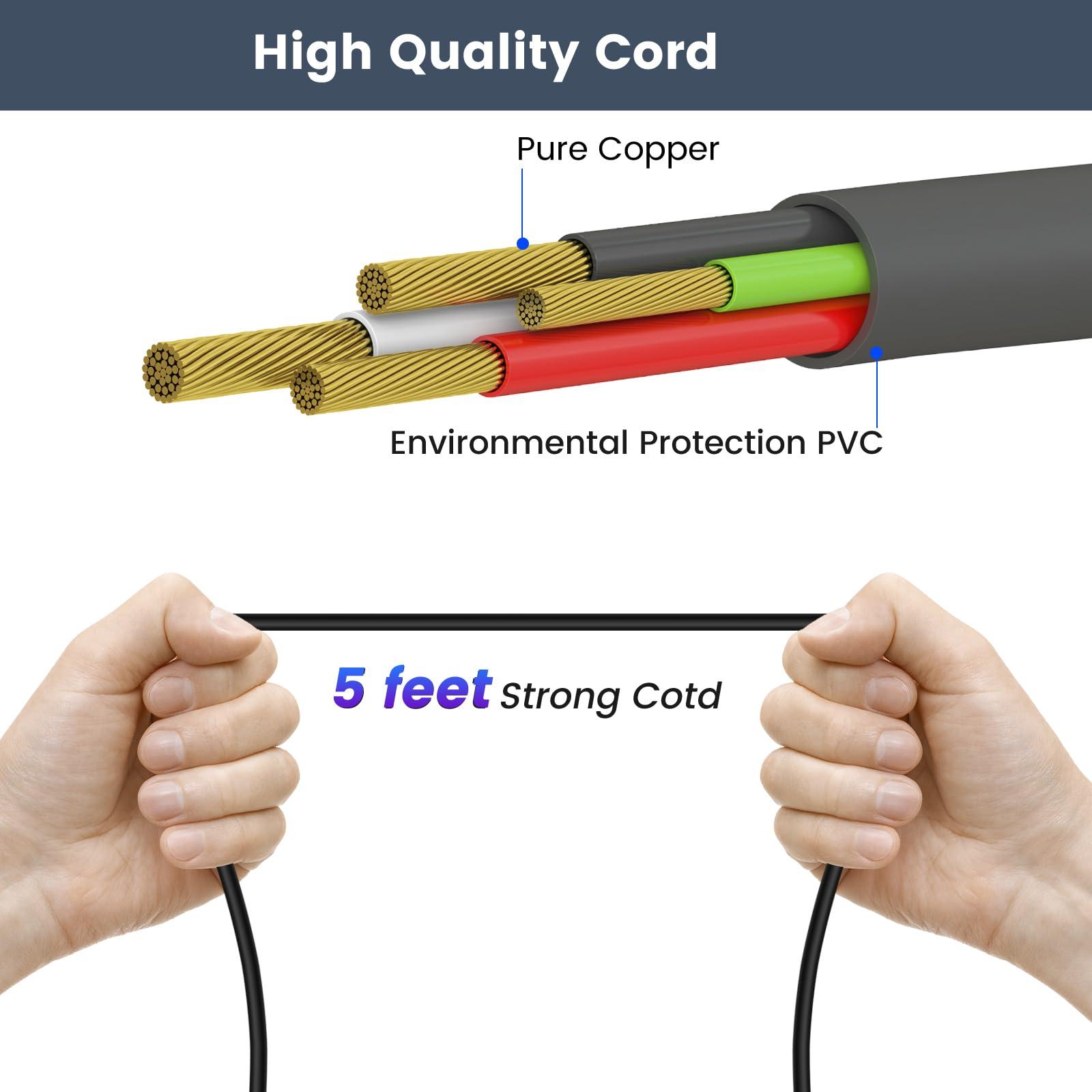 IOKOFJOA 5V 350MA Charger for Remington Shaver, Trimmer Power Cord Compatible with Remington PG525D PG6025B PG6015 PG6020 PG6111 All-in-One Grooming Kit,Trimmer, Men\'s Shaver, Clippers