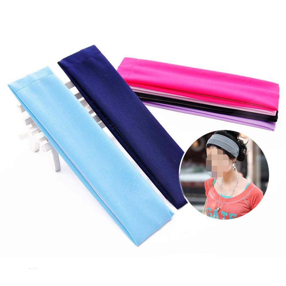 N\A Solid Sports Headband Women Fashion Elastic Hair Bands Running Fitness Yoga Headwear Female Stretch Wash Makeup Hair Accessories