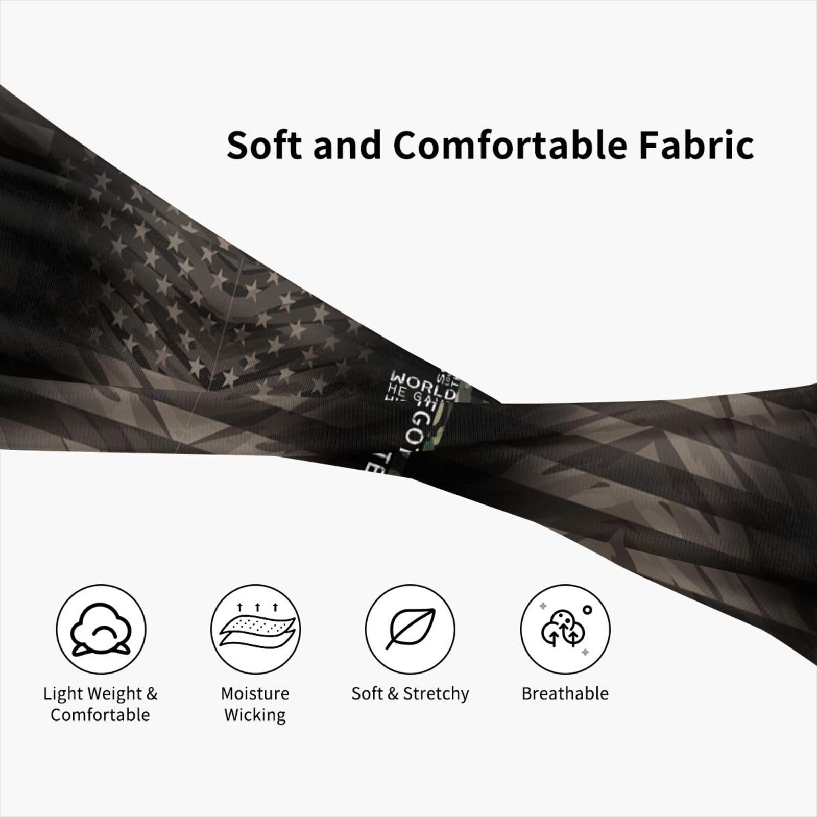 Piguncle Piguncle Green Camo Christian Cross Bible Verse John 3-16 Sports Sweatband Defense Zone: Premium Quality Headbands For Active Lifestyles