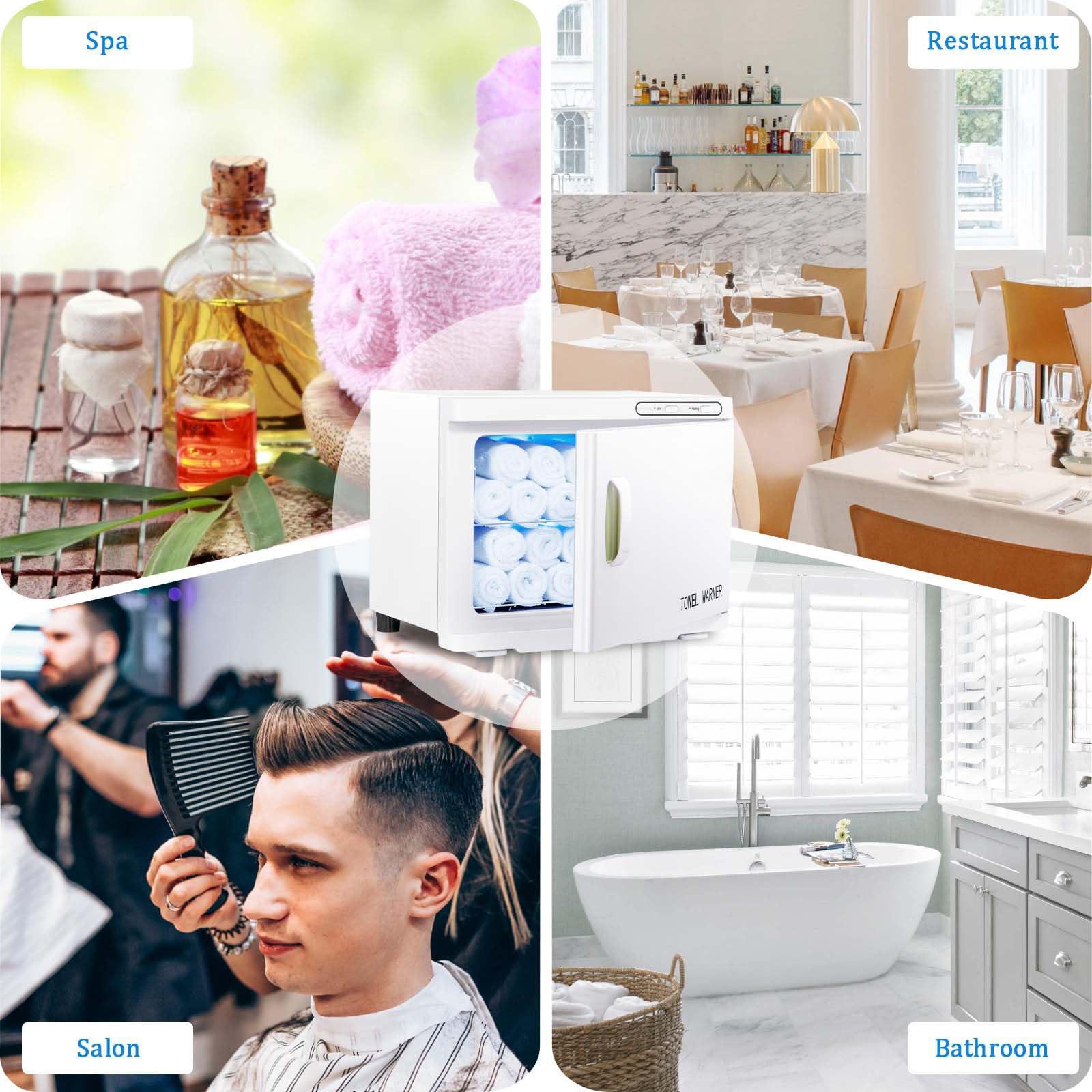 DIYYIDA Hot Towel Warmer for Spa - 23L Large Capacity Hot Towel Cabinet Professional 2-in-1 Spa Towel Warmers for Facials, Heats Up Quick Towel Heater Salon Barber Esthetician Gym Home Hotel (White)