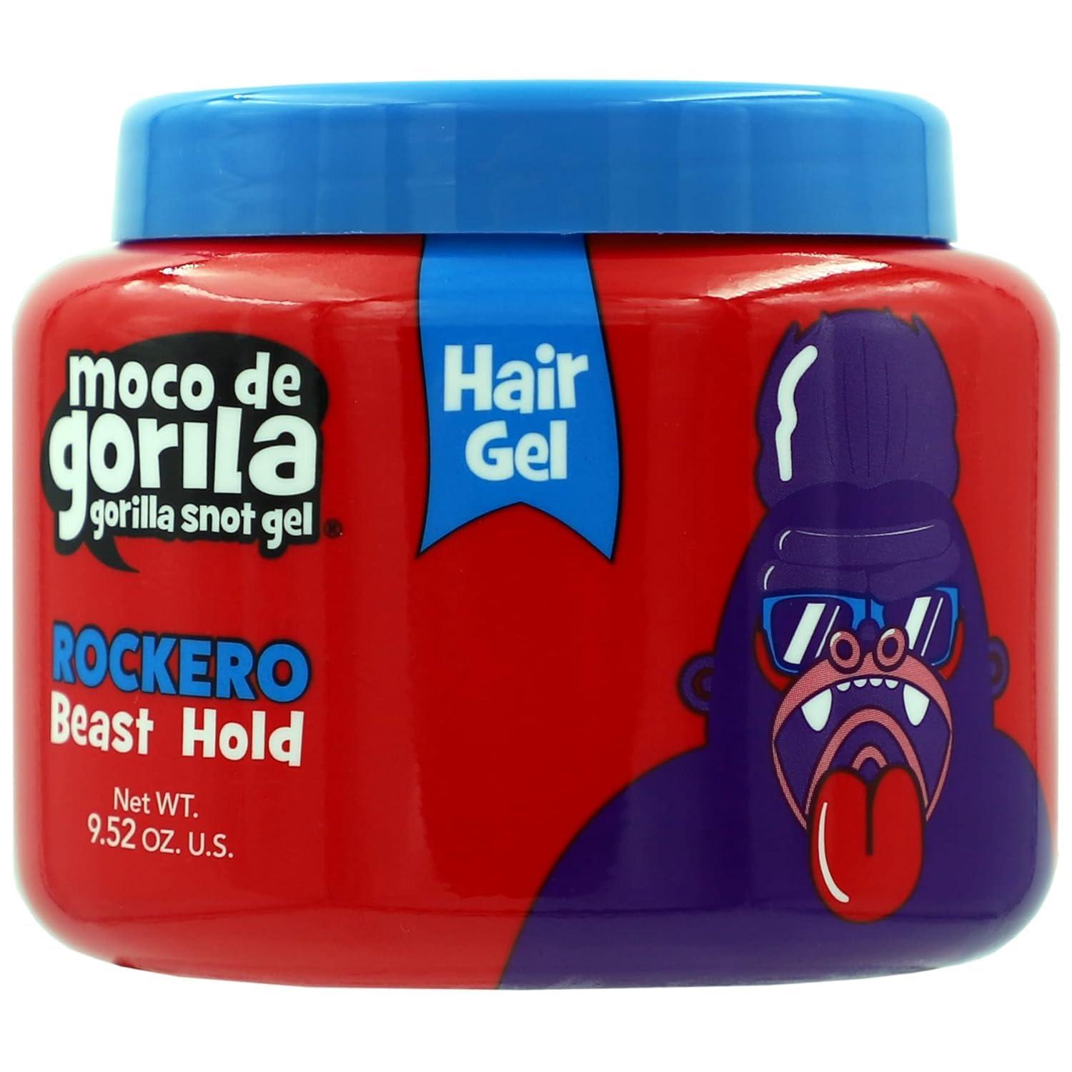 Moco de Gorila Moco de Gorila Rockero Hair Gel Jar, Long Lasting, Strong Hold Hair Styling Gel, Yellow, Lavender, 6-Pack of 9.52 Oz Each, 3 Jars