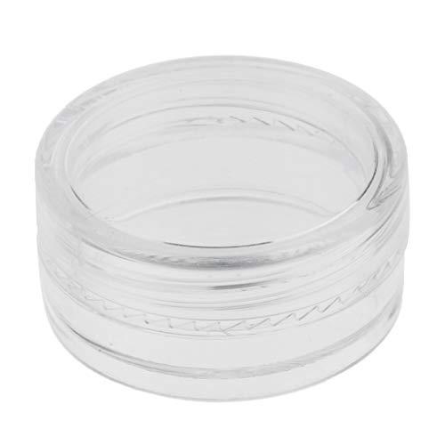 Baoblaze Baoblaze 2/3/5 Gram Jars, 50 pcs, Clear Cosmetic Sample Containers, Round Plastic Pot Jars with Screw Lid, Mini Bottle for Make Up, Lip Palm, Cream, Lotion, 2g