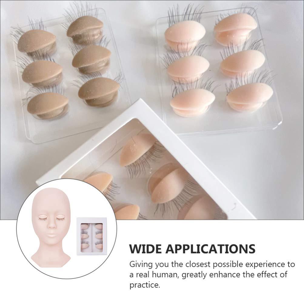 Beaupretty Beaupretty 1 Set model head Lash Practice Mannequin Head baby Fur Doll replaceable tool doll half lashes mani human body cosmetic mold Display Head Mold Model wig Mannequin Mold