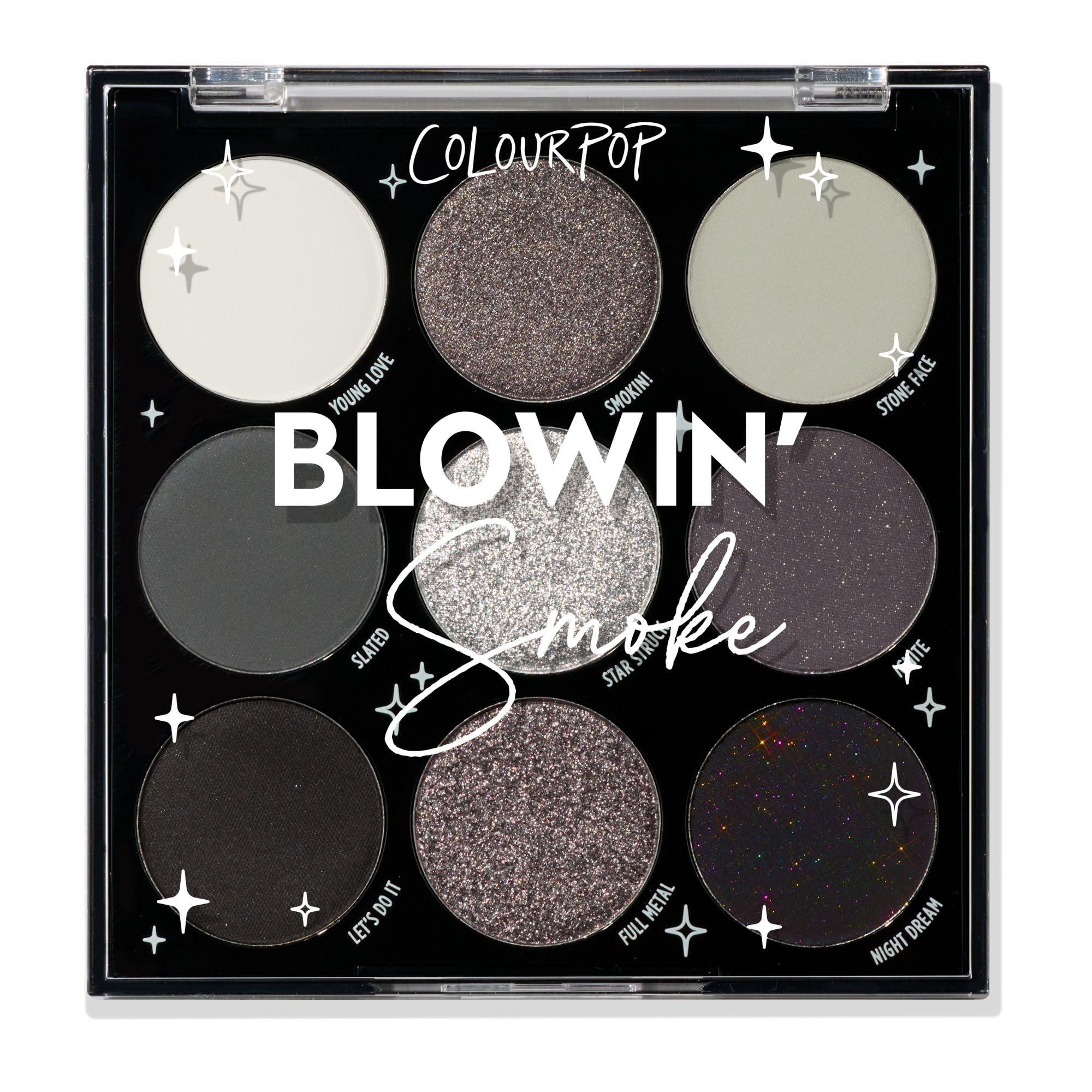Colourpop ColourPop Blowin\' Smoke Eyeshadow Palette - Silver Eyeshadow and Smokey Eye Eyeshadow Palette with Metallic and Matte Finishes - High-Pigment Eye Makeup with a Long-Wearing Formula (0.3 oz)