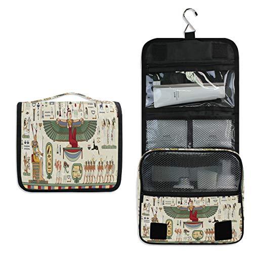 HMZXZ HMZXZ Hanging Travel Ancient Egypt Pattern Toiletry Bag Folding Bathroom Gym Organizer Portable Cosmetic Wash Bag for Women Girls