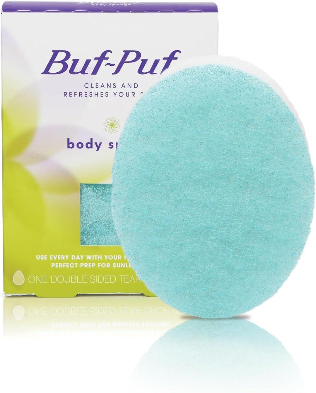 Buf-Puf Buf-Puf Body Sponge, Bath Sponge, Dermatologist Developed, Cleanses Skin of Dirt, and Excess Oil, Reusable, Exfoliating, 5 Count