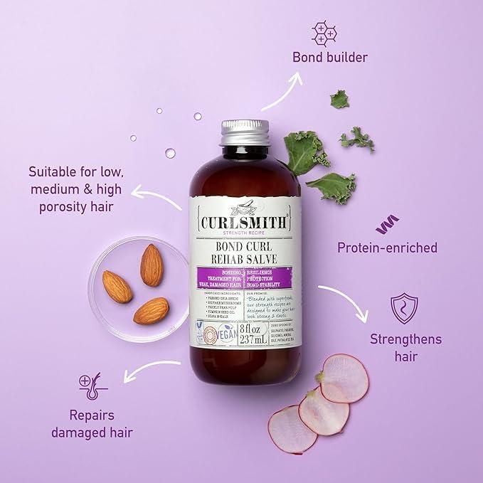 CURLSMITH CURLSMITH - Bond Curl Rehab Salve, Bond Building Strength Treatment for Weak, Damaged Hair (16 fl oz)