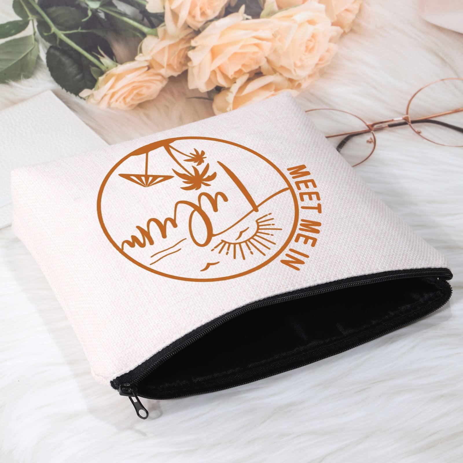 POFULL POFULL TULUM Mexico Gift Meet Me In TULUM Travel Cosmetic Pouch Tulum Wedding Welcome Gift (Tulum bag)