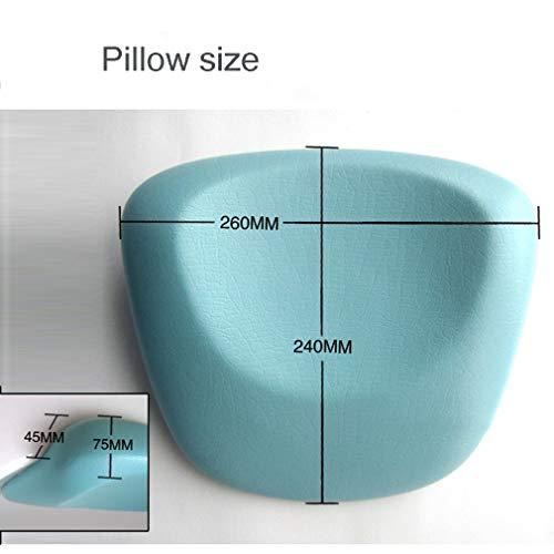 Teflogo-pillow Spa Bath Pillow with Large Suction Cups, Bathtub Cushion Shoulder and Head Support, Luxury Bath Tub Rest Pillow, Fits Any Tub, Straight Back Tub, D