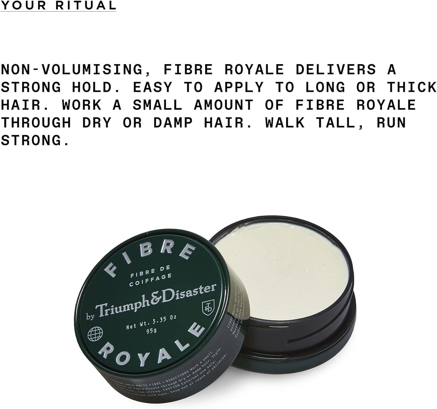 TRIUMPH & DISASTER TRIUMPH & DISASTER | Fibre Royale Hair Styling Wax | Strong Hold Pomade for Thick Hair - Natural Finish for Men & Women, 65g