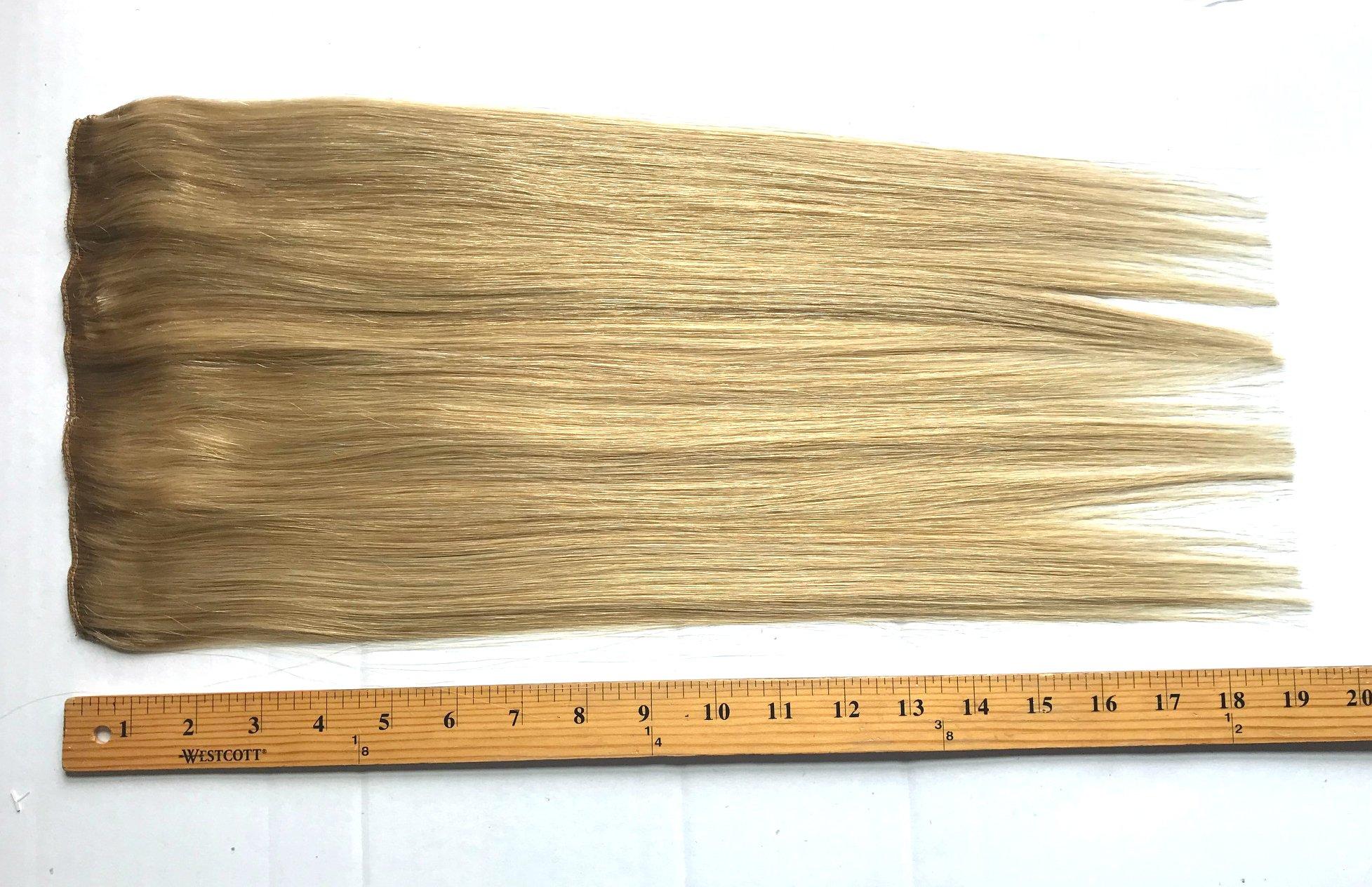 TressMatch TRESSMATCH One (1) Piece Volumizer Remy Human Hair Clip in Extensions Natural Medium Blonde 18-20\" Long 8.5\"Wide