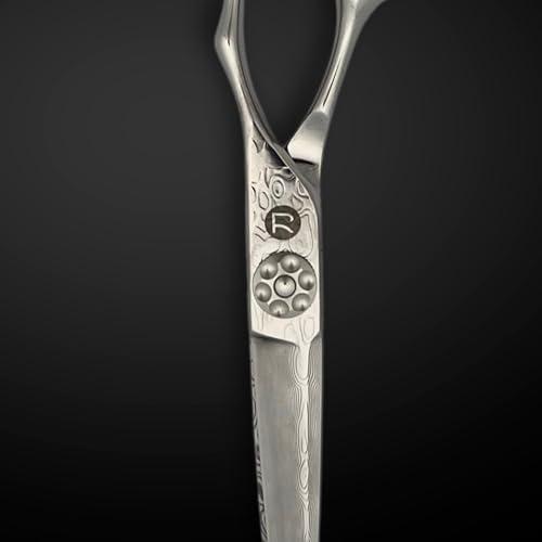 Saki Shears 6 Inch Hair Cutting Shears Made From Damascus Steel - Saki Kanzen - For Professional Haircutting - Wet or Dry Hair