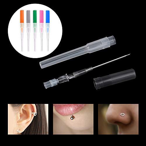 Beautylu Catheter Piercing Needles - Beautylu 5Pcs Mixed Ear Nose Piercing Needles IV Catheter Needles 14G 16G 18G 20G and 22G Body Piercing Needles for Piercing Kit Body Piercing Tattoo Tools (Mixed-5pcs)