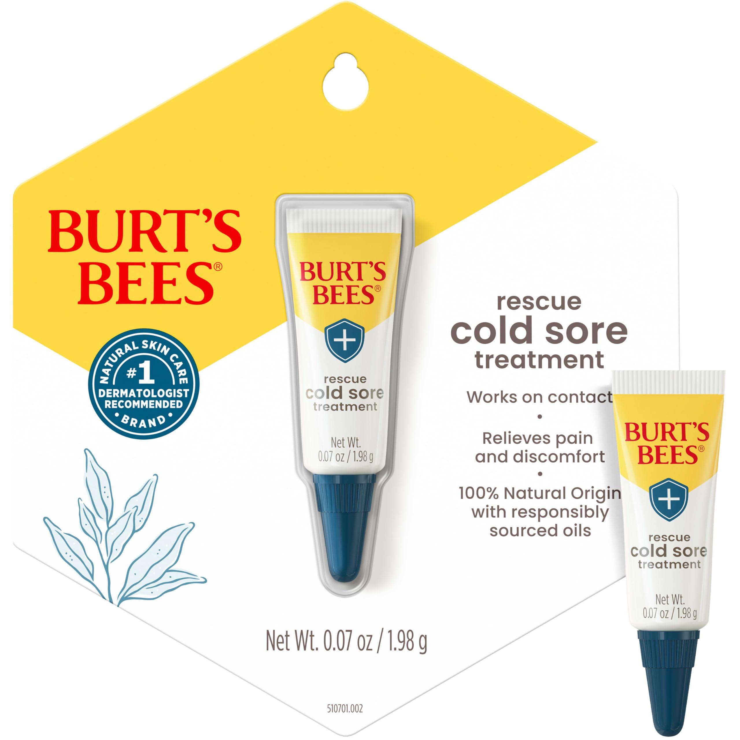 Burt's Bees Burt's Bees Cold Sore Treatment with Rhubarb and Sage Complex, 0.07 Ounce (Pack May Vary)