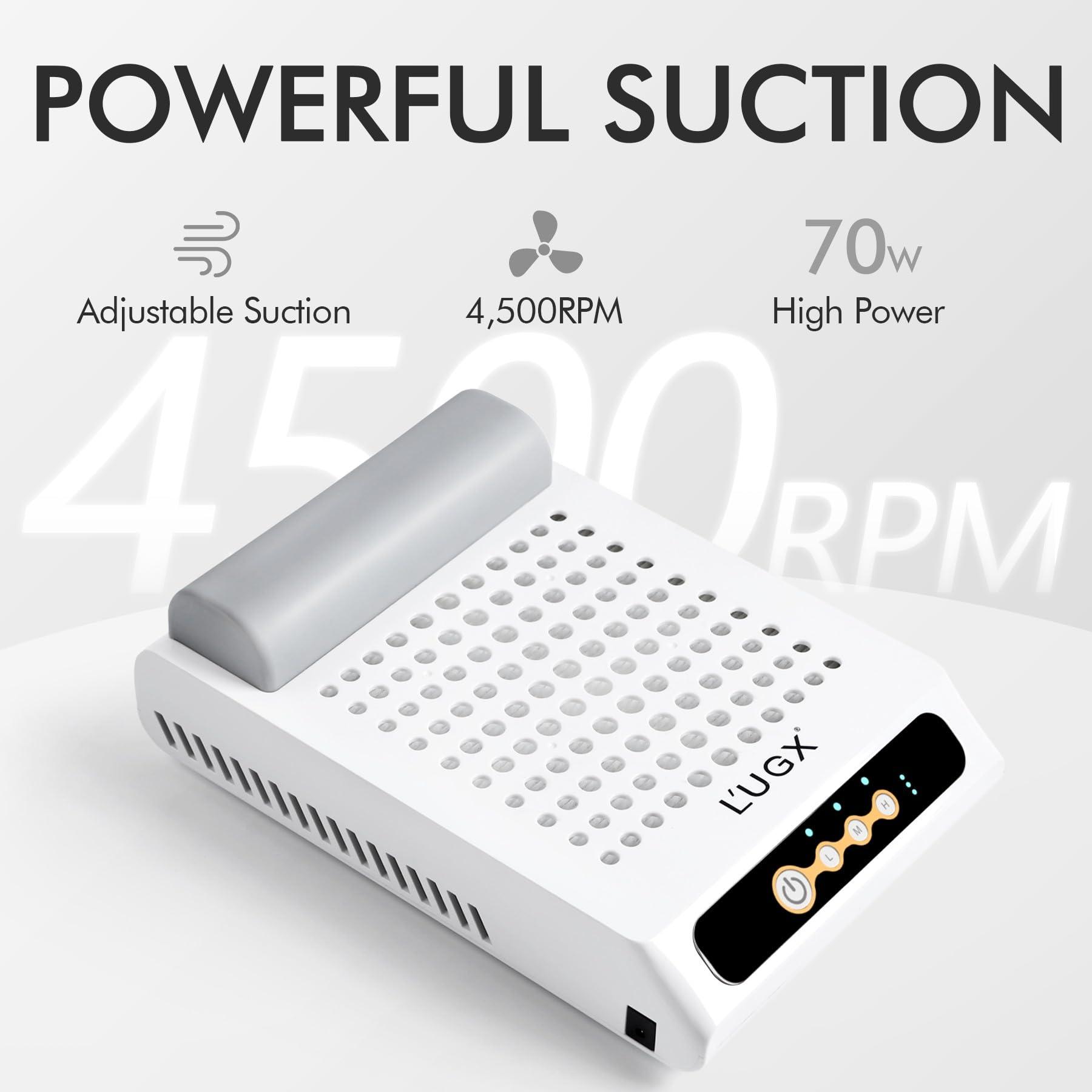 L'UGX L'UGX Waterproof Nail Drill and Rechargeable Nail Dust Collector