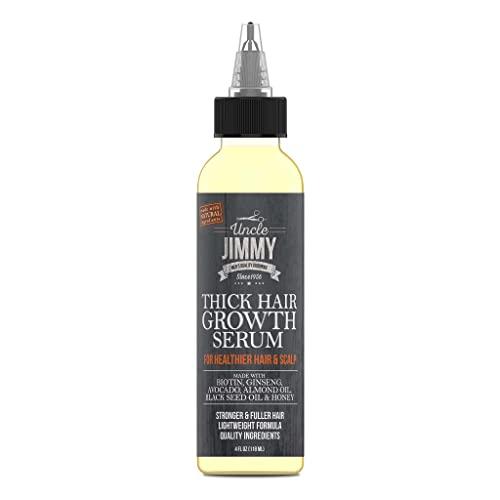 Uncle Jimmy Uncle Jimmy Thick Hair Growth Serum, Hair Growth Treatment, Anti Hair Loss, Promotes Thicker, Stronger Hair for Men & Women 4 Fl Oz