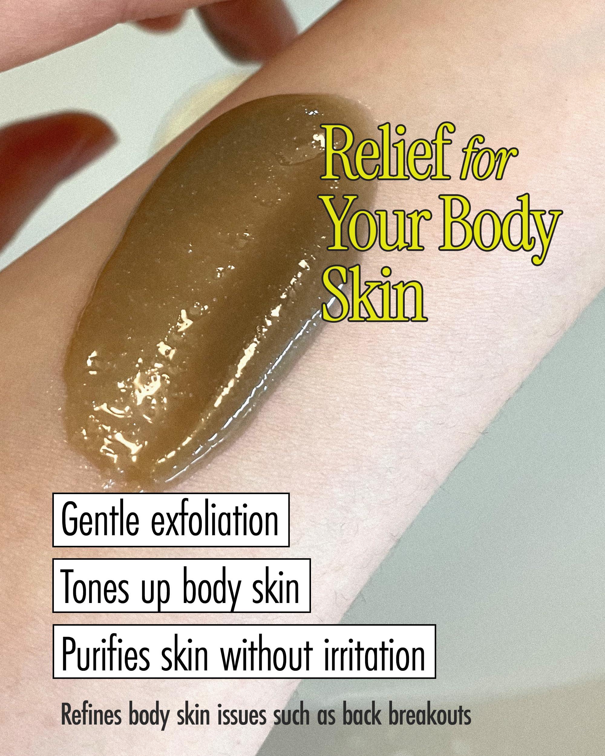 BRMUD BRMUD Relief Mud Secret Body Scrub | Korean Body Wash Scrub Exfoliator for Ingrown Hair & Razor Bumps | After Waxing Care Feminine Wash w/Brown Sugar | Body Wash for Sensitive Skin (6.34 fl oz)