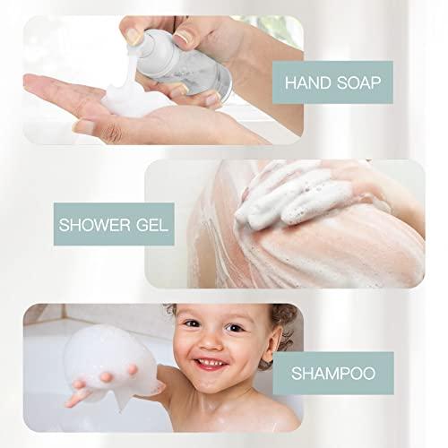owlyee 2oz Foam Pump Bottle (30PCS) Empty Travel Foaming Dispenser for Hand Soap, Lash Cleanser, Shampoo (60ml, Clear