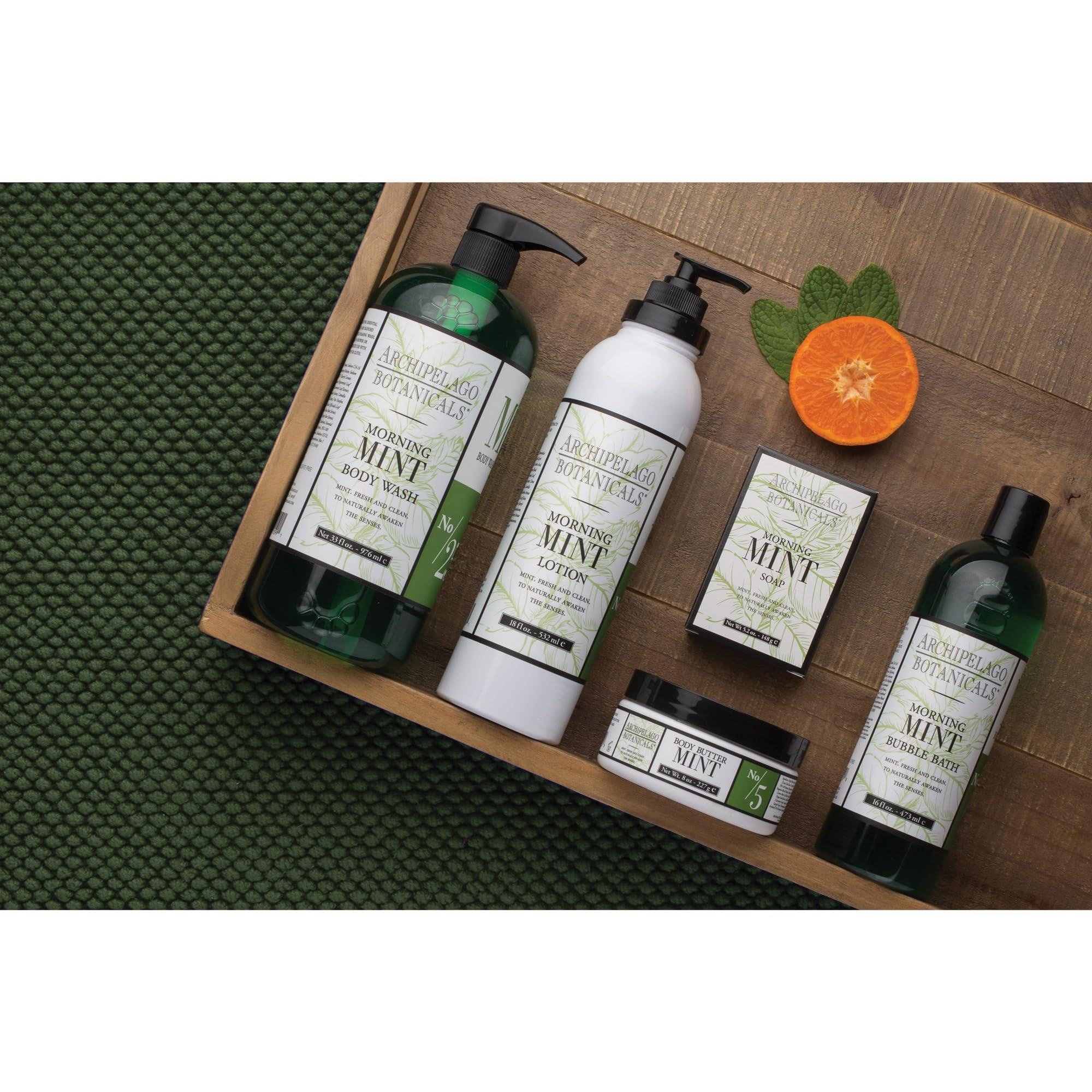 Archipelago Botanicals Archipelago Botanicals Morning Mint Body Wash, Stimulating and Cleansing Daily Wash, Fresh and Healthy-Looking Skin, Free from Parabens, Phthalates and GMOs (33 oz)