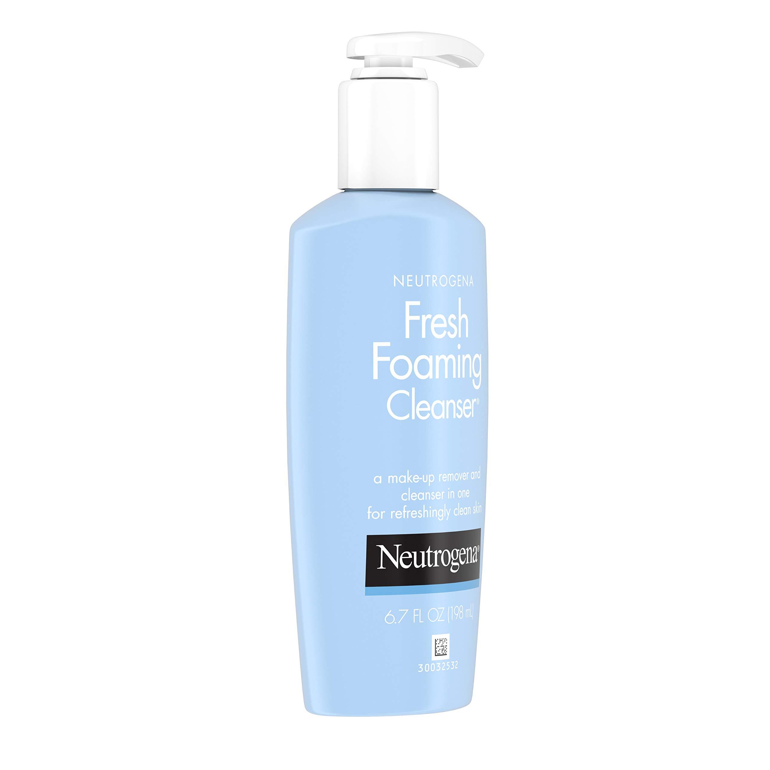 Neutrogena Neutrogena Fresh Foaming Gentle Daily Facial Cleanser & Makeup Remover, Soap Free, Removes Dirt, Oil & Waterproof Makeup, Non-Comedogenic & Hypoallergenic, 6.7 fl. oz