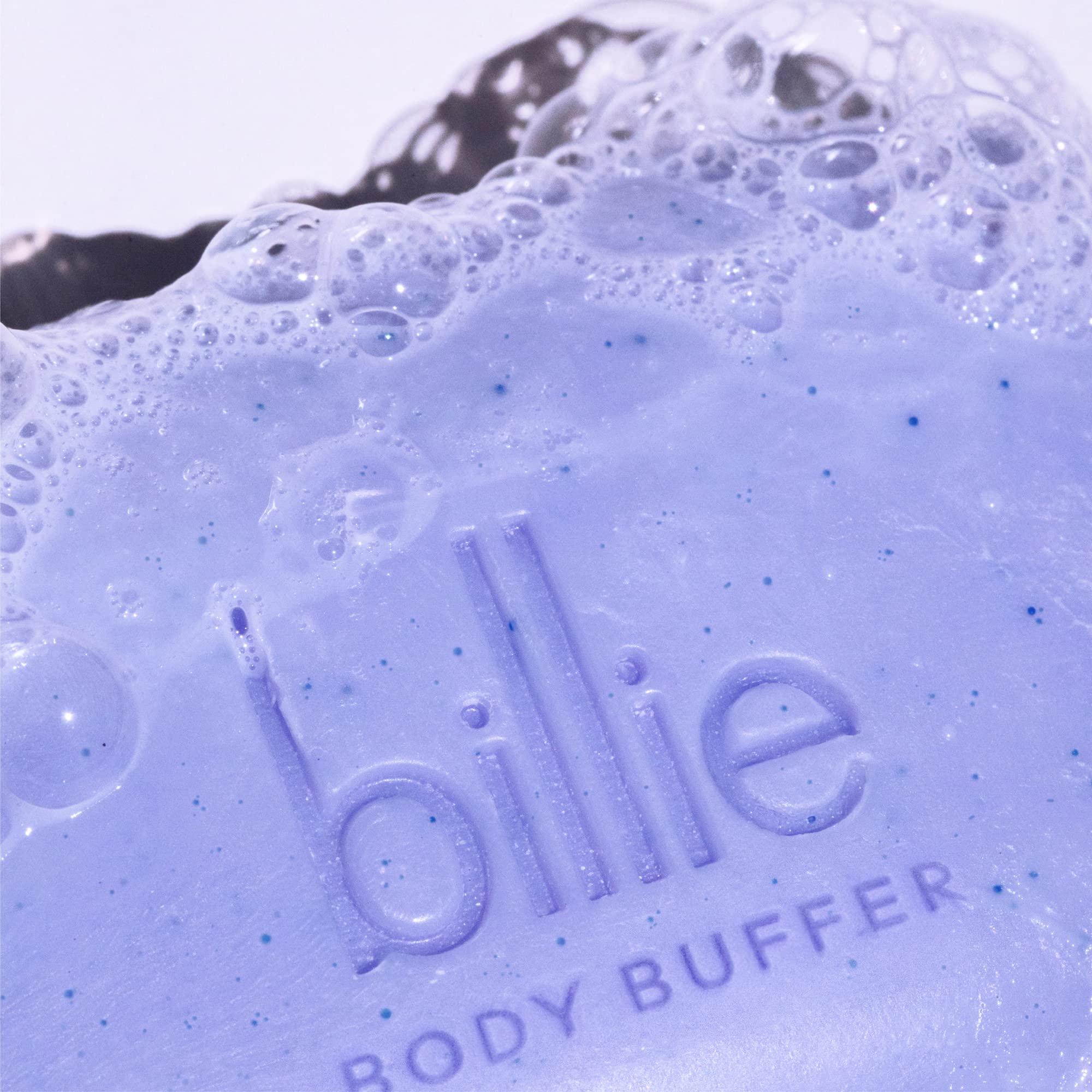 Billie Billie Dermaplane Starter Kit + Body Buffer Exfoliating Bar - Reusable Handle, 3 Refill Blades, Remove Hair & Exfoliate