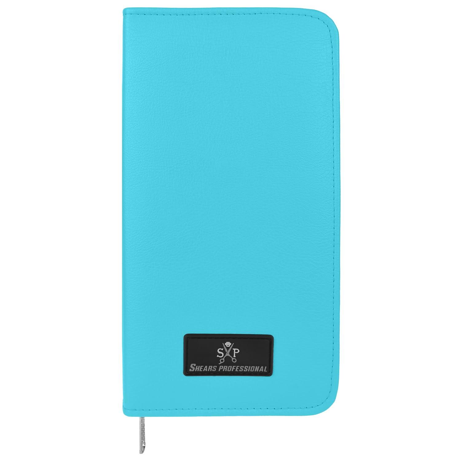 Shears Professional Shears Professional Leather 5 Scissor & Shear Storage Case for Hairstylist - Hairdresser -Scissor Holder Perfect for home-saloon use (TURQUOISE)