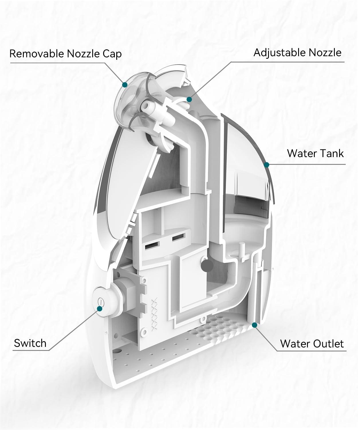 Kingsmile Kingsmile Facial Steamer, 2 in 1 Face Steamer for Facial,Compact Nano Steamer with Aromatherapy,Face Humidifier - Adjustable Nozzle, Warm Steam for Home SPA & Sinuses, Stainless Steel Kit & Hairlace