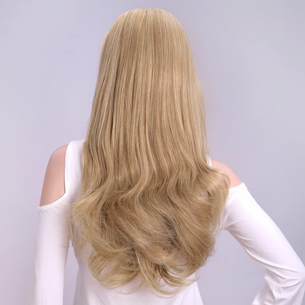 Kori Koli Kori Koli 24\" Long Wavy Clip in Half Head Tied Wig Premium Japanese Synthetic fibers Hair Extensions For Women 210g 2#